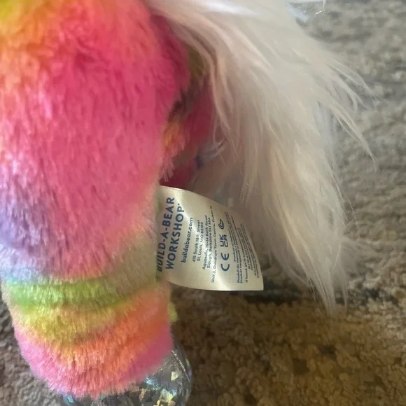 14” Colorful,watercolor,tie dye,Unicorn plush build a bear workshop - Picture 2 of 6